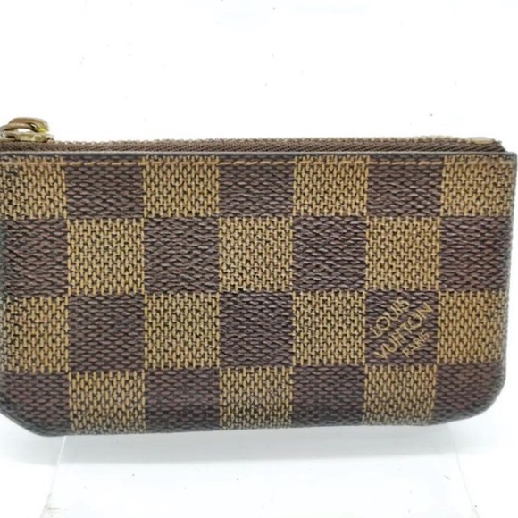 Louis Vuitton Pochette Cles Damier Ebene Canvas Coin Purse Excellent Condition - Picture 5 of 15